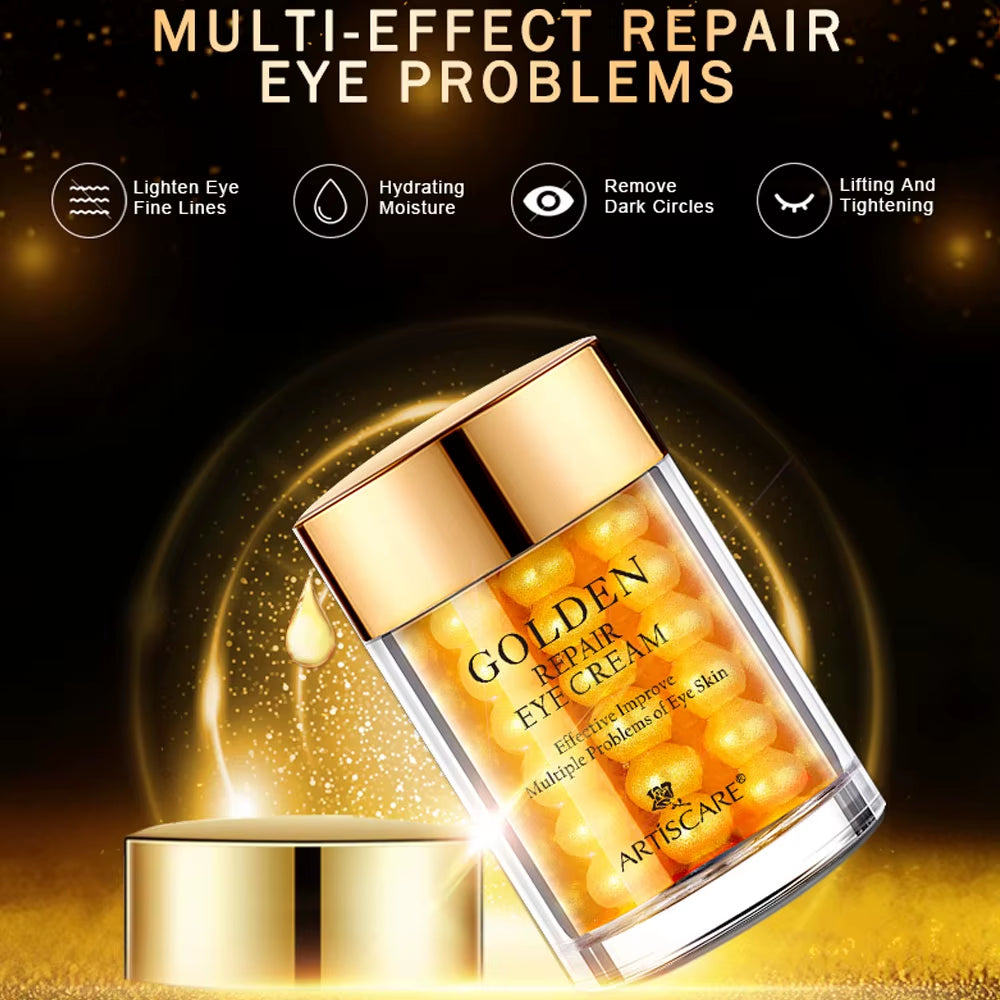 24K Gold Skincare Set: Moisturizing Face Cream, Serum, and Dark Circle Essence - Premium Korean Skin Care Products
