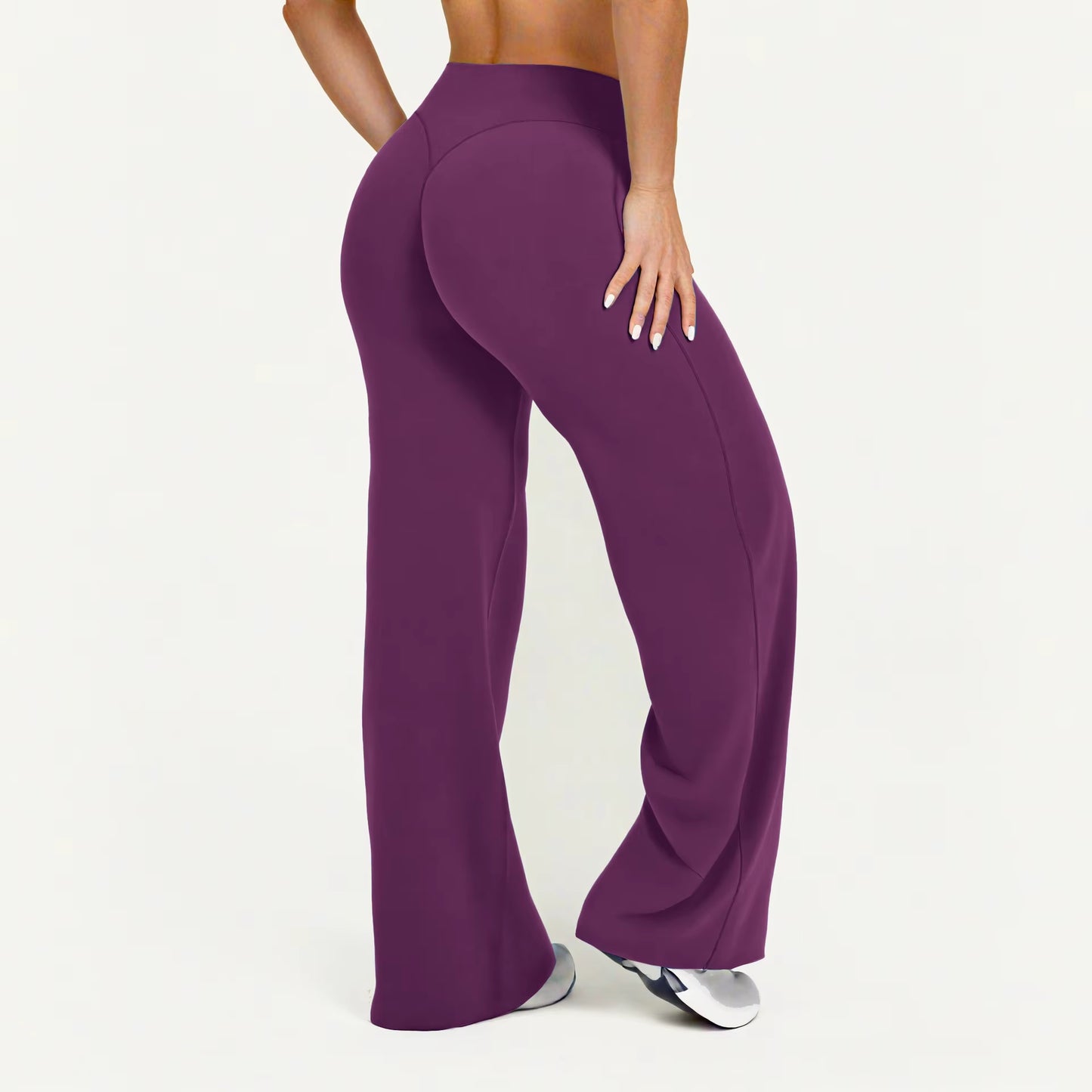 Ultra Soft Butter Fabric Women's Mid-Waist Straight-Leg Yoga Pants for Gym, Pilates, and Running