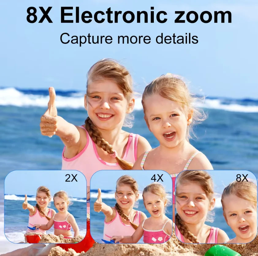 4K CCD Digital Camera - 48MP Compact Photography Camera with 180° Flip Screen for Students and Beginners