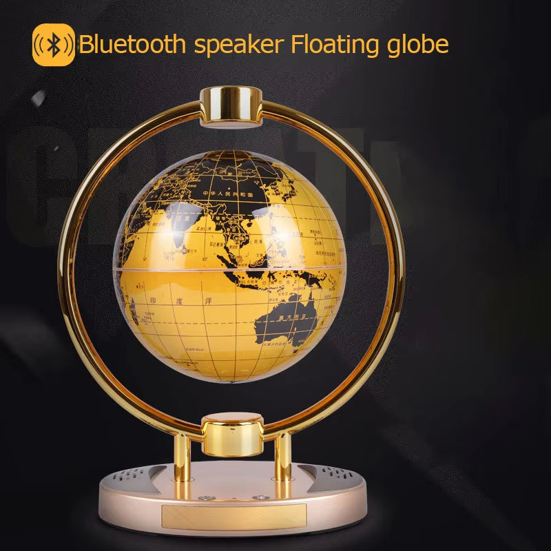 Innovative Bluetooth Speaker with Magnetic Suspension and Luminescent Rotating Globe - 6-Inch Decorative Gift