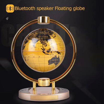 Innovative Bluetooth Speaker with Magnetic Suspension and Luminescent Rotating Globe - 6-Inch Decorative Gift