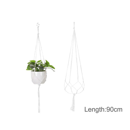 Macrame Hanging Planter - Decorative Wall Plant Holder and Flower Basket for Balcony Décor