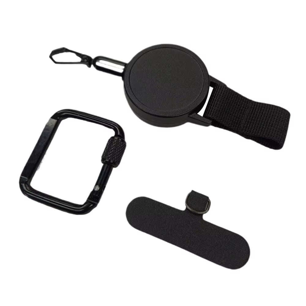 Retractable Anti-Theft Phone Lanyard with Carabiner - Secure Cellphone Strap for Hiking, Cycling, and Climbing