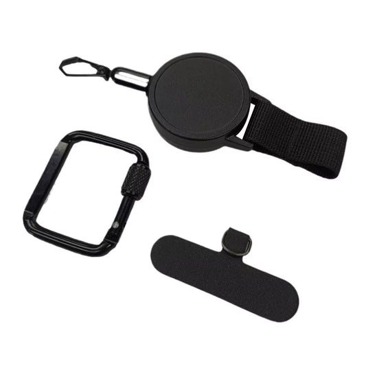 Retractable Anti-Theft Phone Lanyard with Carabiner - Secure Cellphone Strap for Hiking, Cycling, and Climbing