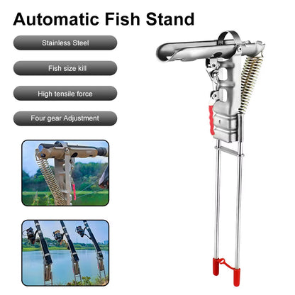 Automatic Folding Fishing Rod Holder for Lakes, Ponds, Rivers, and Streams