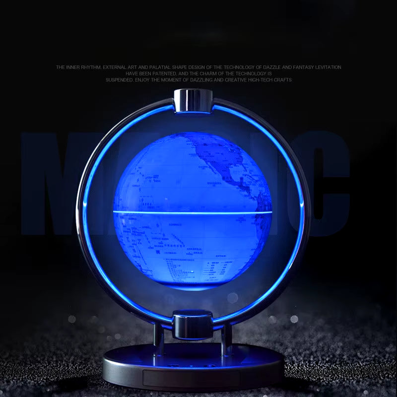 Innovative Bluetooth Speaker with Magnetic Suspension and Luminescent Rotating Globe - 6-Inch Decorative Gift