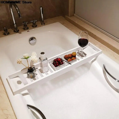 Bamboo Multi-Functional Anti-Skid Bathtub Shelf and Spa Tray