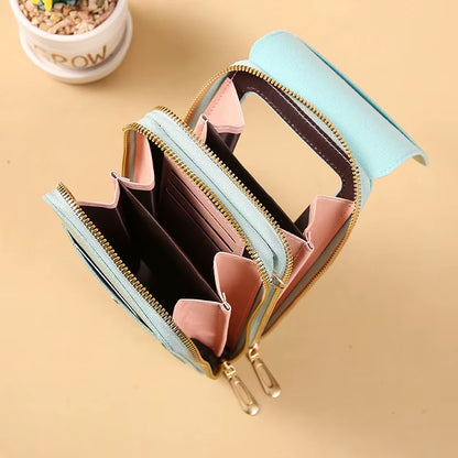 Fashionable Touch Screen Lock Crossbody Cell Phone Bag for Women with Card Holder