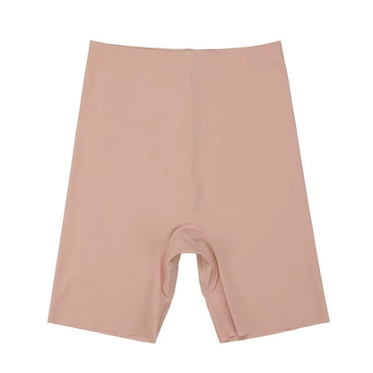 Seamless High-Waist Tummy Control Boyshorts for Women - Ice Silk Hip Lift Underwear