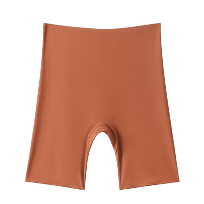 Seamless High-Waist Tummy Control Boyshorts for Women - Ice Silk Hip Lift Underwear