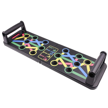 Adjustable Multi-Mode Folding Push-Up Board for Core Muscle Training with Chest, Abdomen, and Back Partition