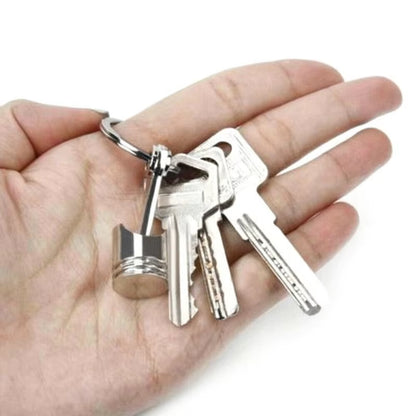 Car Engine Piston Style Keychain Key Ring Creative Metal Piston Model Keyring Keyfob Key Pendant Keychain Decor Car Accessories