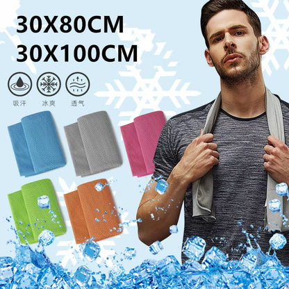 Microfiber Cooling Towels for Yoga and Outdoor Sports - Lightweight Sweat-Absorbing Scarves for Summer Activities