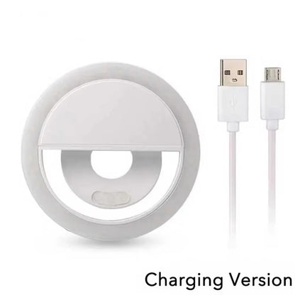 Rechargeable Handheld Ring LED Fill Light for Mobile Phone Live Broadcasting and Desktop Photography