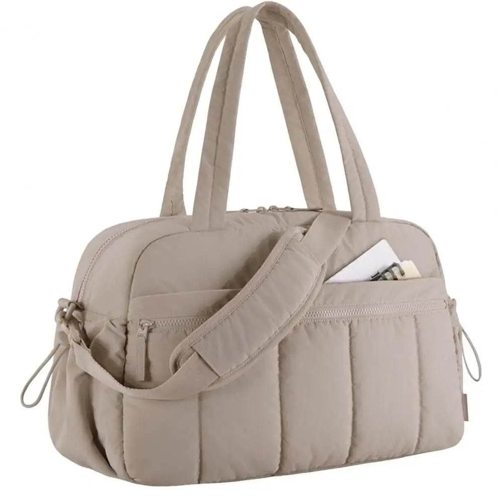 Travel Handbag with Spacious Waterproof PVC Compartment for Wet-Dry Separation, Gym Bag with Five External Pockets and Carry-On Design