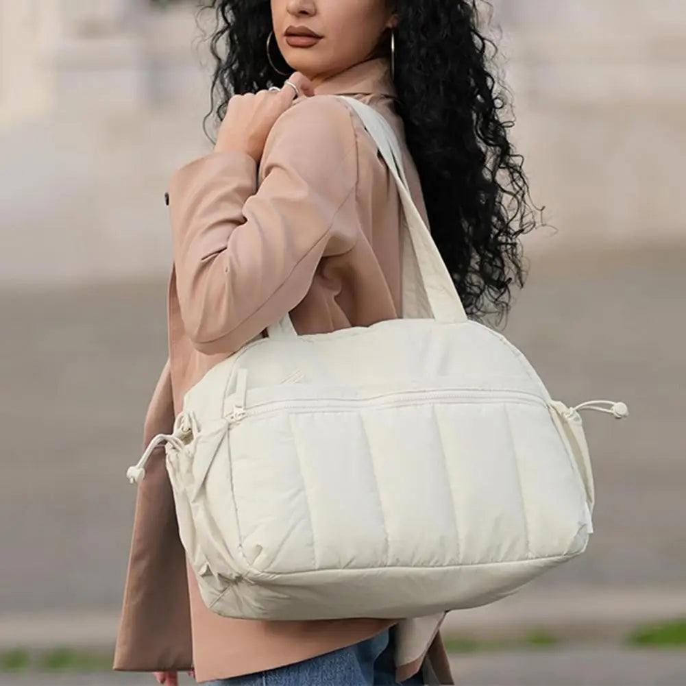 Travel Handbag with Spacious Waterproof PVC Compartment for Wet-Dry Separation, Gym Bag with Five External Pockets and Carry-On Design