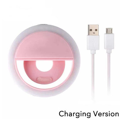 Rechargeable Handheld Ring LED Fill Light for Mobile Phone Live Broadcasting and Desktop Photography