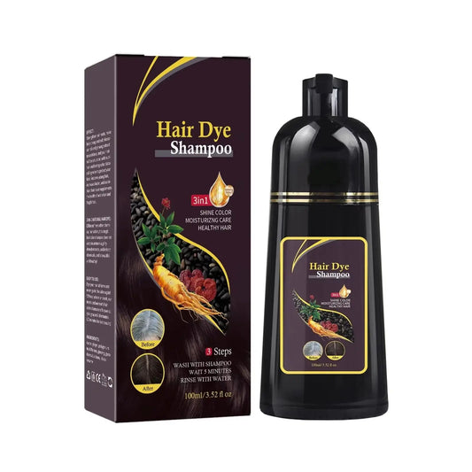 Nova Natural Moisturizing Hair Dye and Hair Care 3-in-1 Shampoo for Effective White Hair Coverage and Oil Control