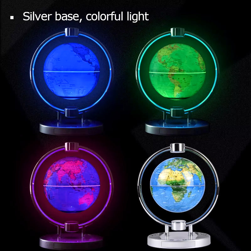 Innovative Bluetooth Speaker with Magnetic Suspension and Luminescent Rotating Globe - 6-Inch Decorative Gift