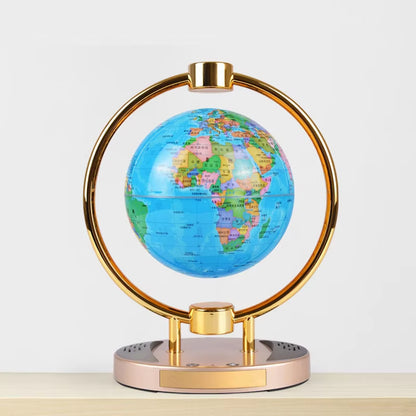 Innovative Bluetooth Speaker with Magnetic Suspension and Luminescent Rotating Globe - 6-Inch Decorative Gift