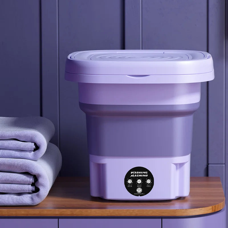 8L Portable Foldable Mini Washing Machine for Socks, Underwear, and Panties with Spinning Dry Function - Available in 3 Models