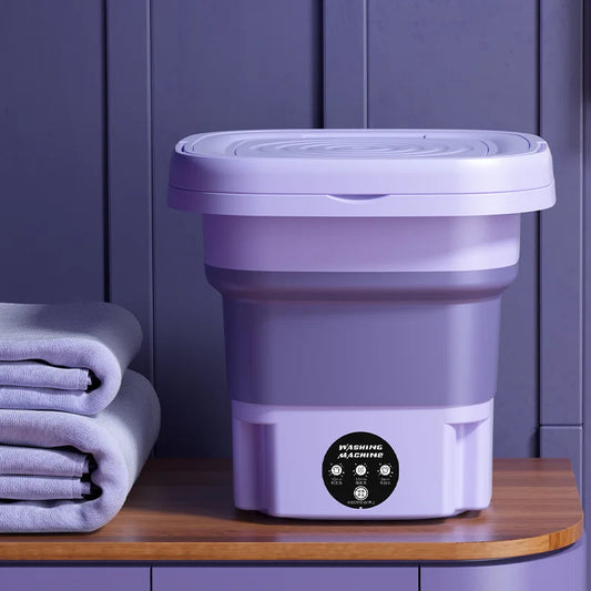 8L Portable Foldable Mini Washing Machine for Socks, Underwear, and Panties with Spinning Dry Function - Available in 3 Models
