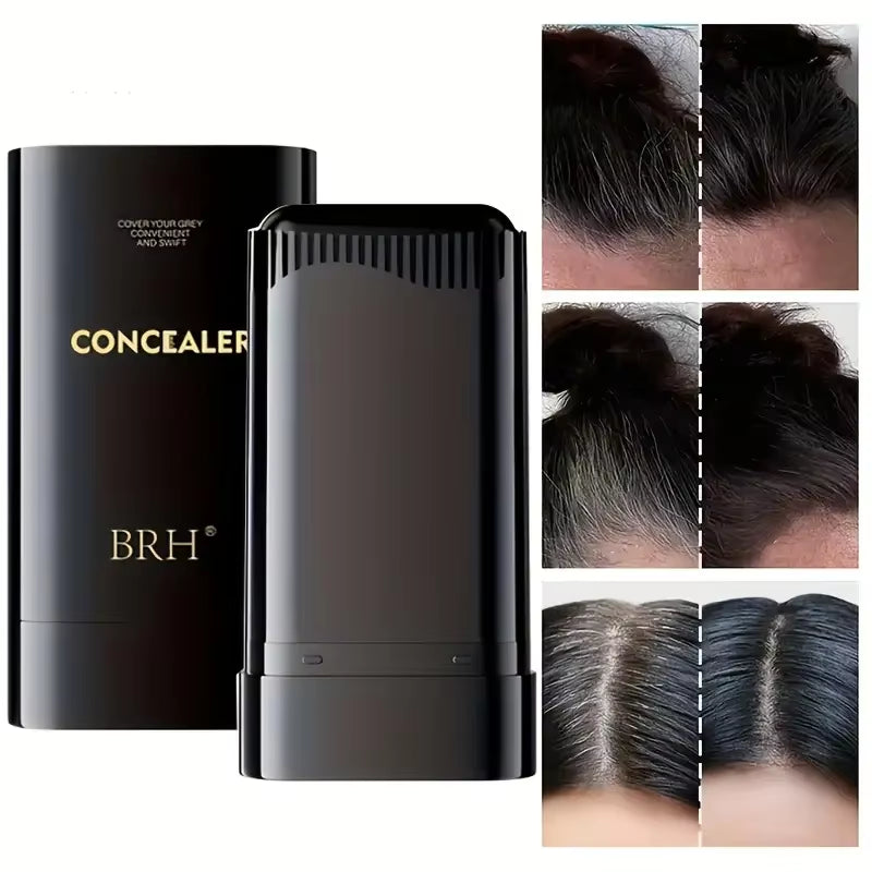 Hair Color Touch-Up Stick - Temporary Coverage for Gray Roots, Available in 3 Shades, Plant-Based Formula