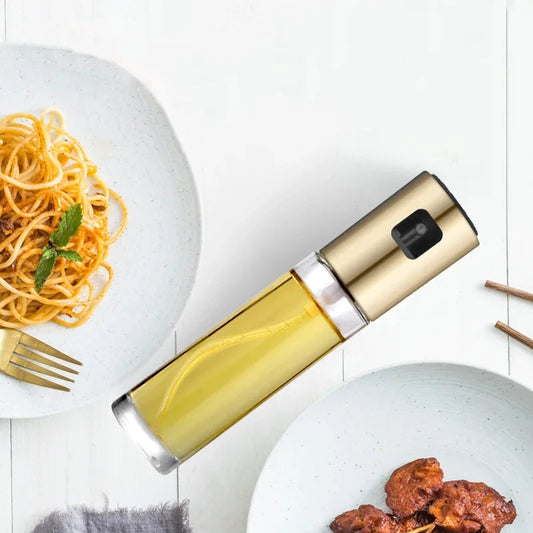 Stainless Steel Olive Oil Sprayer Bottle - Leak-Proof Pump Dispenser for Grilling and Cooking