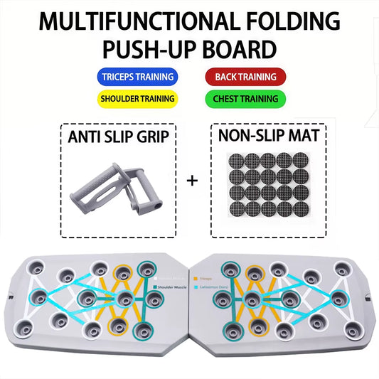 Portable Multifunctional Push-Up Board Set - Foldable Fitness Equipment for Comprehensive Chest, Abdomen, Arms, and Back Training