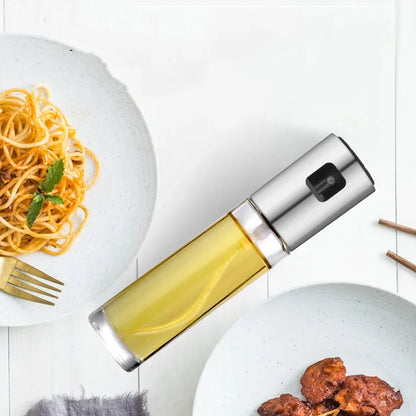 Stainless Steel Olive Oil Sprayer Bottle - Leak-Proof Pump Dispenser for Grilling and Cooking