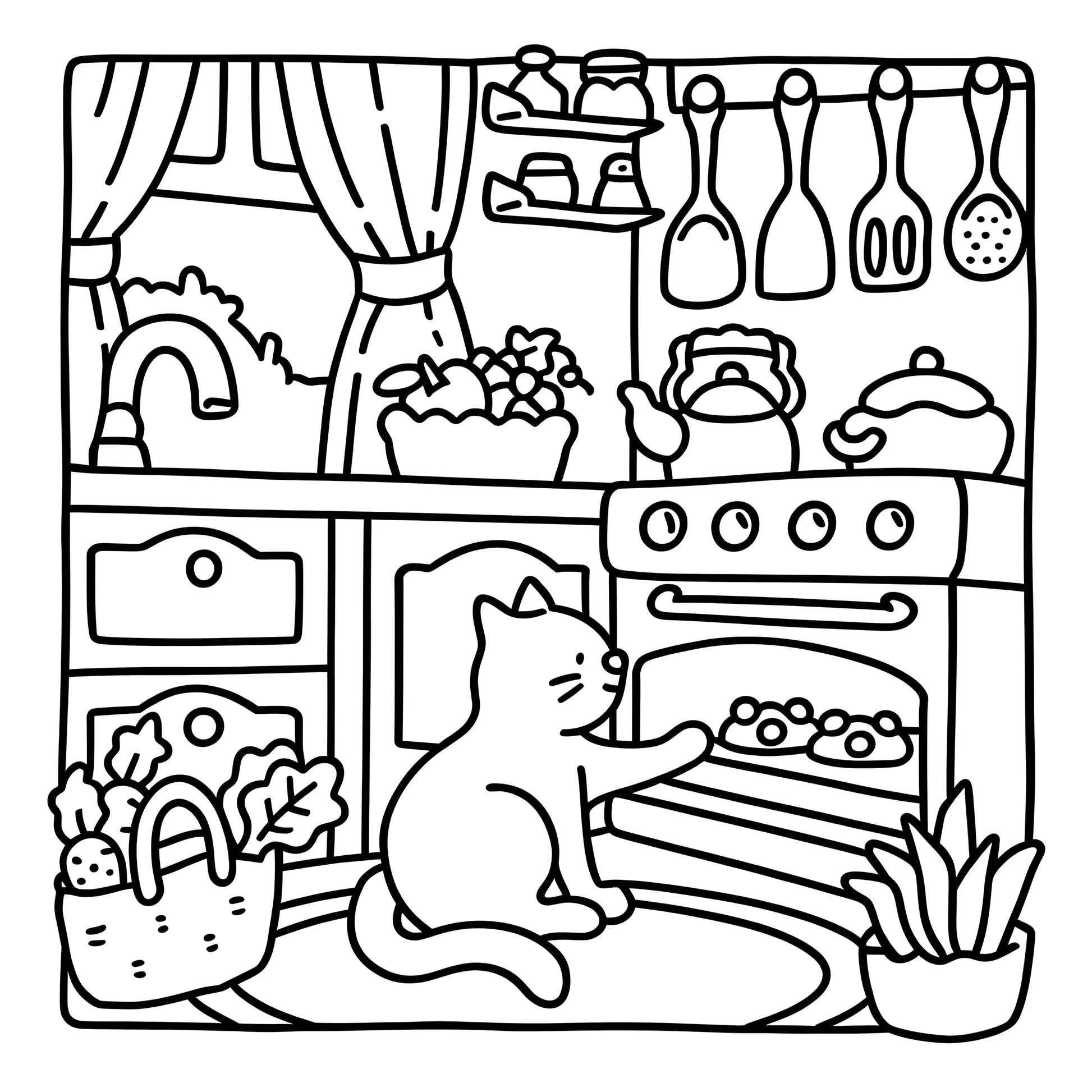 CAT MOMENTS: A Bold and Easy Patterns Coloring Book for Adults - Ideal Gift for Celebrations and Birthdays
