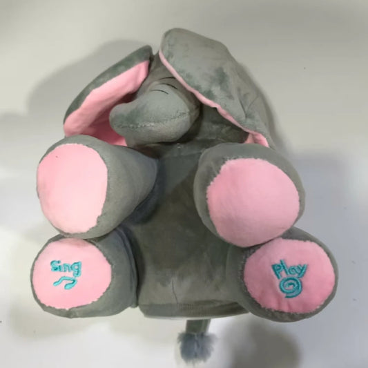 Animated Plush Singing Elephant Toy with Moving Ears - Adorable Stuffed Animal for Babies
