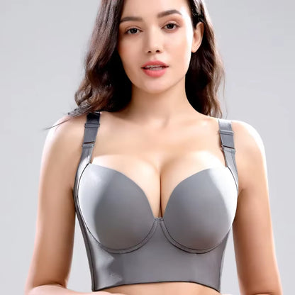 Women's Push-Up Bra with Full Back Coverage and Shaping Features, Plus Size Lingerie