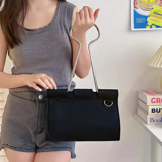 2024 Women's High-Capacity Felt Shoulder Bag - Fashionable Handbag for Office Use