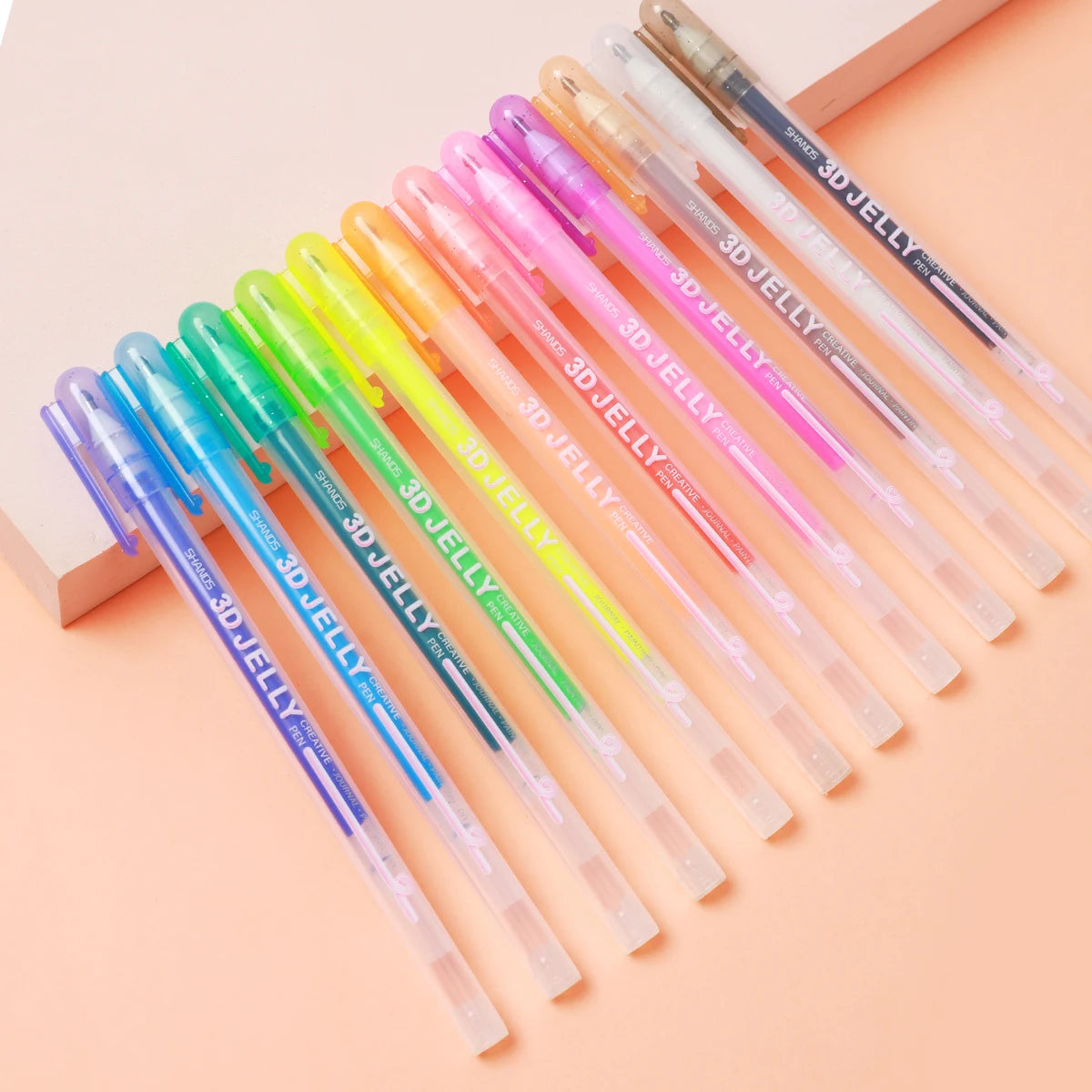 3D Jelly Highlighter Pens Set (6/12 Pcs) for Creative Art, DIY Projects, and Stationery Supplies for Students and Adults