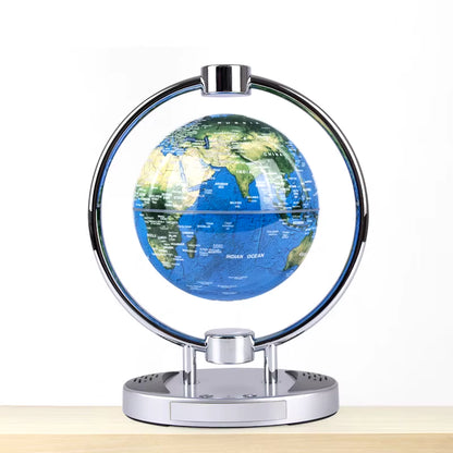 Innovative Bluetooth Speaker with Magnetic Suspension and Luminescent Rotating Globe - 6-Inch Decorative Gift