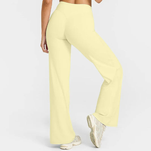 Ultra Soft Butter Fabric Women's Mid-Waist Straight-Leg Yoga Pants for Gym, Pilates, and Running