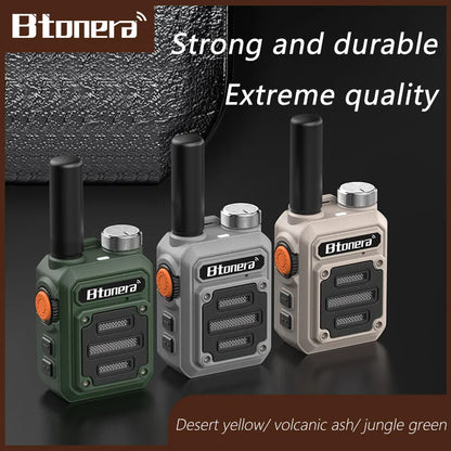 BT-330 Mini PMR 446 Two-Way Radio Walkie Talkie with USB Port - Portable Dual PTT Communication Device for Hunting and Cafés