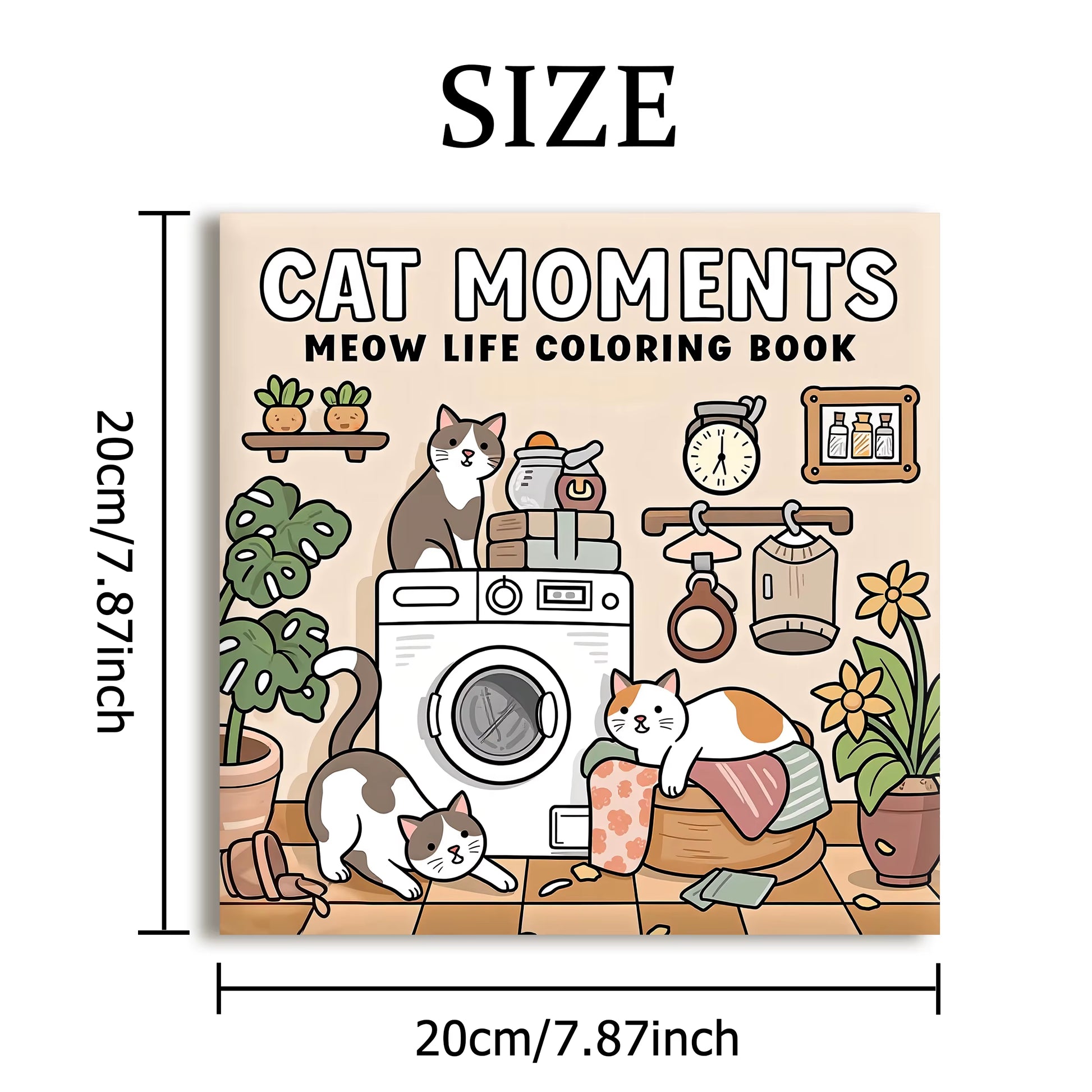 CAT MOMENTS: A Bold and Easy Patterns Coloring Book for Adults - Ideal Gift for Celebrations and Birthdays