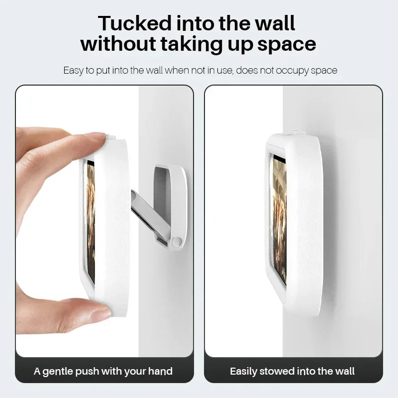 Adjustable Waterproof Wall-Mounted Cell Phone Holder for Shower and Bathroom Use - Compatible with All Smartphones