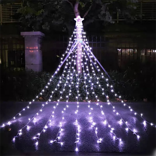 LED String Lights Waterfall Meteor Lights Christmas Lights Wedding Garden Christmas Decoration Outdoor Holiday Decoration