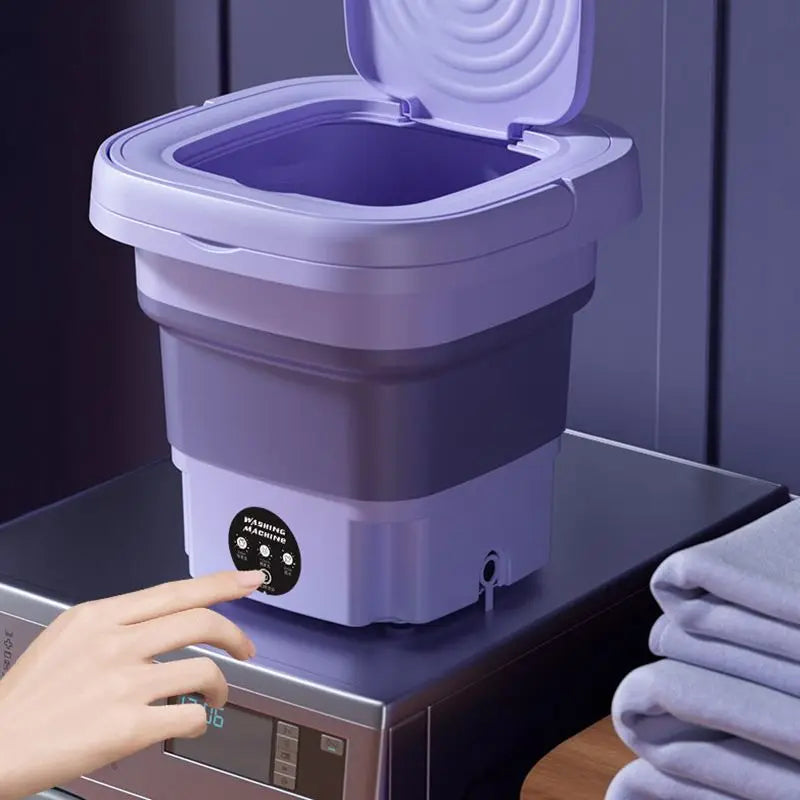 8L Portable Foldable Mini Washing Machine for Socks, Underwear, and Panties with Spinning Dry Function - Available in 3 Models