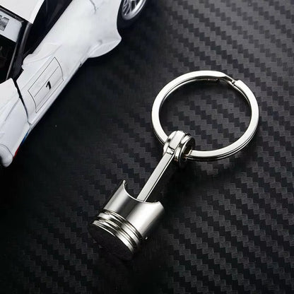 Car Engine Piston Style Keychain Key Ring Creative Metal Piston Model Keyring Keyfob Key Pendant Keychain Decor Car Accessories