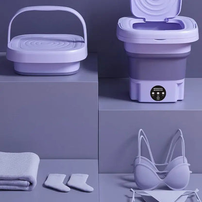 8L Portable Foldable Mini Washing Machine for Socks, Underwear, and Panties with Spinning Dry Function - Available in 3 Models