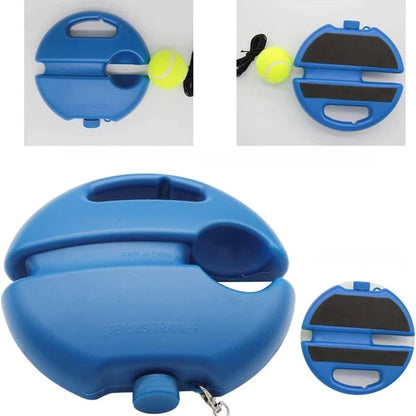 Professional Tennis Training Aid with Heavy-Duty Base and Elastic Rope for Rebound Practice