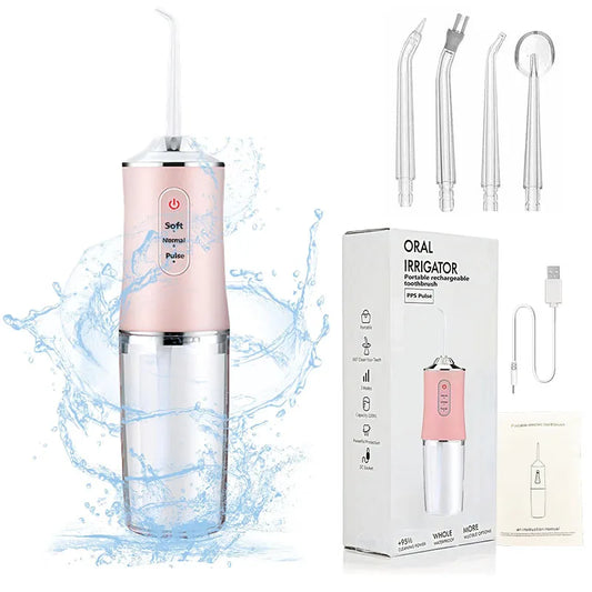 Advanced Waterproof Oral Irrigator with Ultrasound Technology for Effective Dental Care