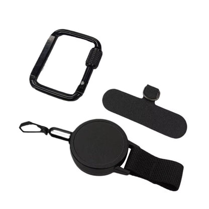 Retractable Anti-Theft Phone Lanyard with Carabiner - Secure Cellphone Strap for Hiking, Cycling, and Climbing