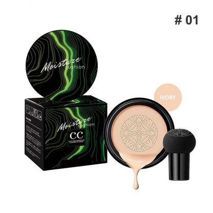 Mushroom Head Air Cushion CC Cream - Natural Moisturizing Foundation and Concealer for Oil-Control and Whitening