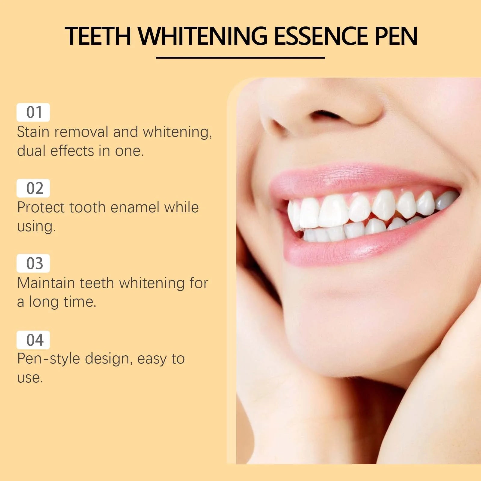 Teeth Whitening Essence Pen for Plaque and Tartar Removal, Dental Hygiene Maintenance, and Fresh Breath Preservation