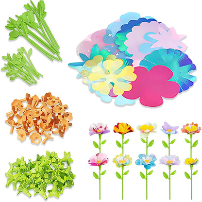 Fabric Flower Bouquet DIY Craft Kit for Kids - Handmade Floral Toys for Girls, Perfect Christmas or Birthday Gift